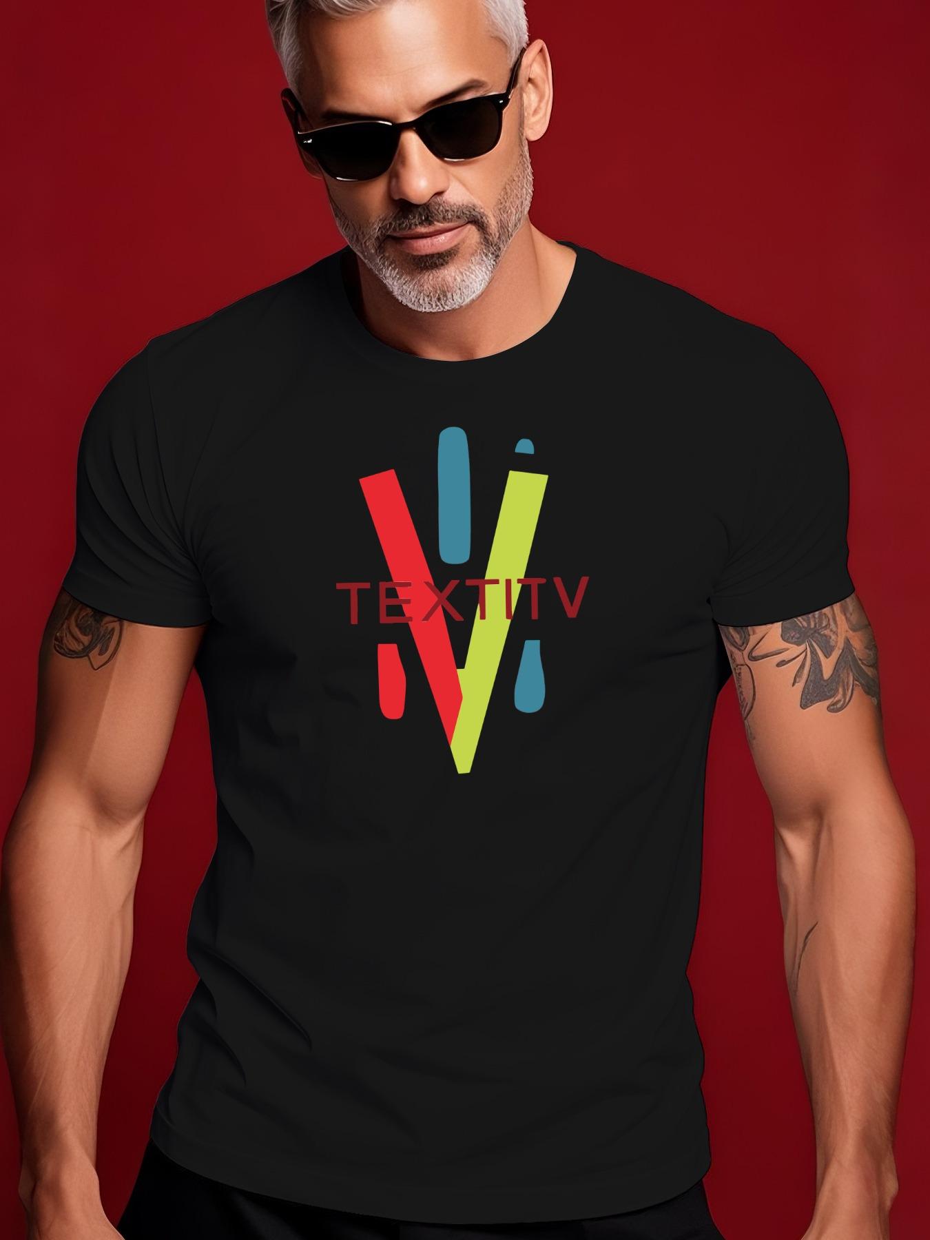TECTITV Graphic Cotton Tshirt - Summer Casual Crew Neck S... XXXL