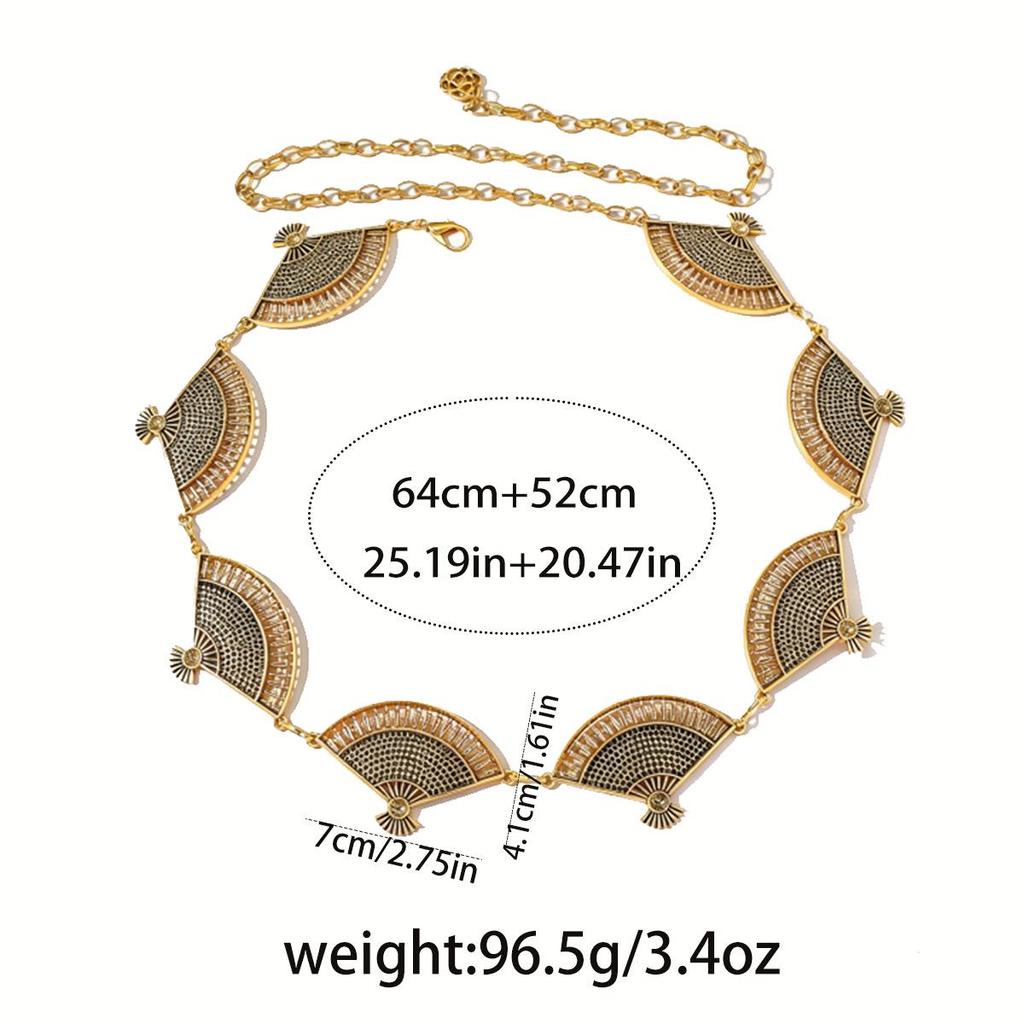 Bohemian Retro Metal Waist Chain for Women - Ethnic Style Body Jewelry