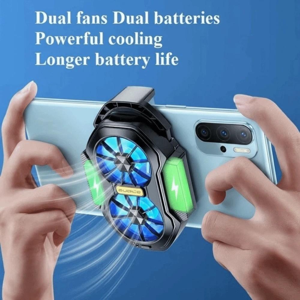 Rechargeable Mobile Phone Cooler 600mAh Dual Fan Cooler New Game Cooling Back Clip For Gaming