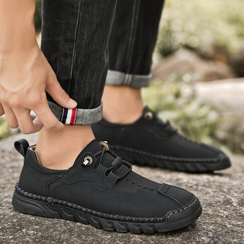 38-46 Handmade Split Leather Boots Men Shoes Comfortable Ankle Boots For Men Casual Shoes Large Size Tooling Shoes