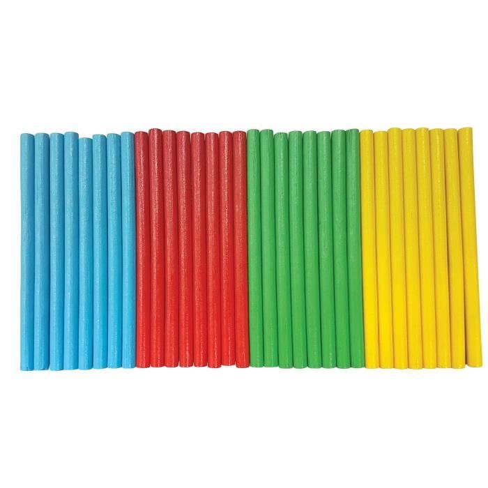 Boîte en bois L’École des Maths - Pour apprendre les maths et les opérations avec ardoise, craies, tampon effaceur, et bâtonnets