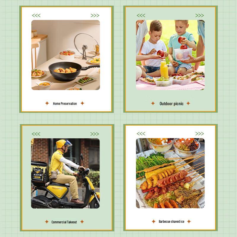 Degradable Corn Starch Rectangular Meal Box