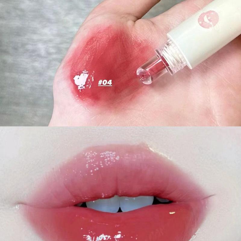 

Блестящий водостойкий блеск для губ - Увлажняющий нелипкий оттеночный бальзам для губ с зеркальным блеском, стойкий цвет для натурального повседневного макияжа 04