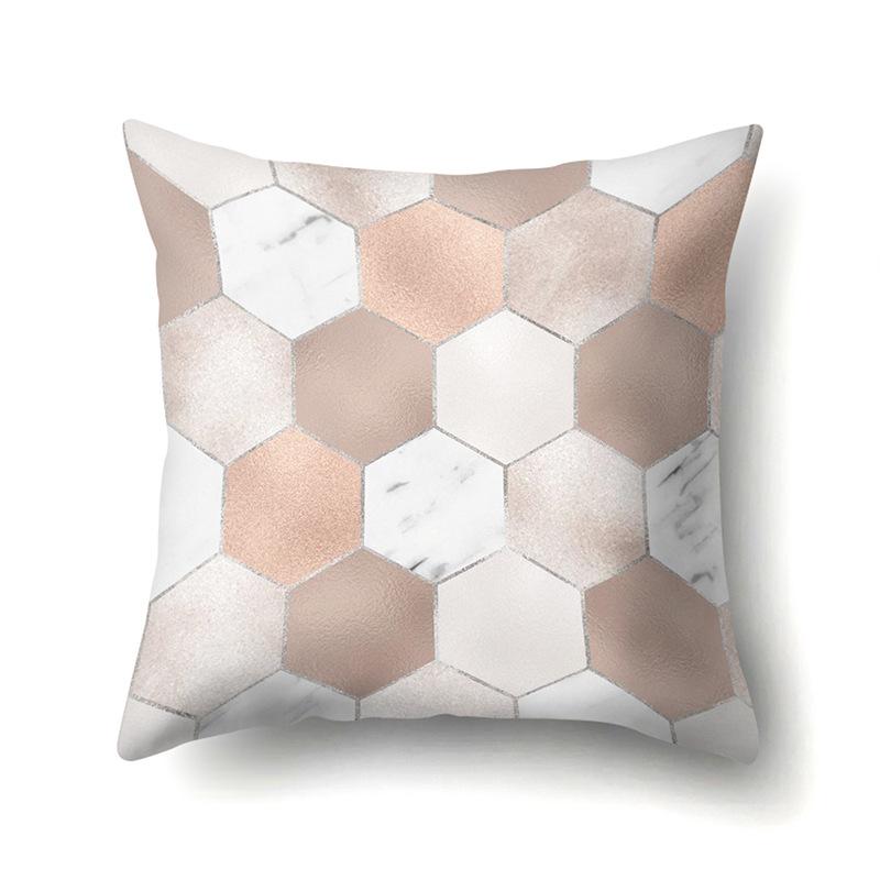 Polyester Pillow Case Automobile Decoration Home Printed Pillow Case Waist Cushion Cover Car Cushion Head Cushion Cover