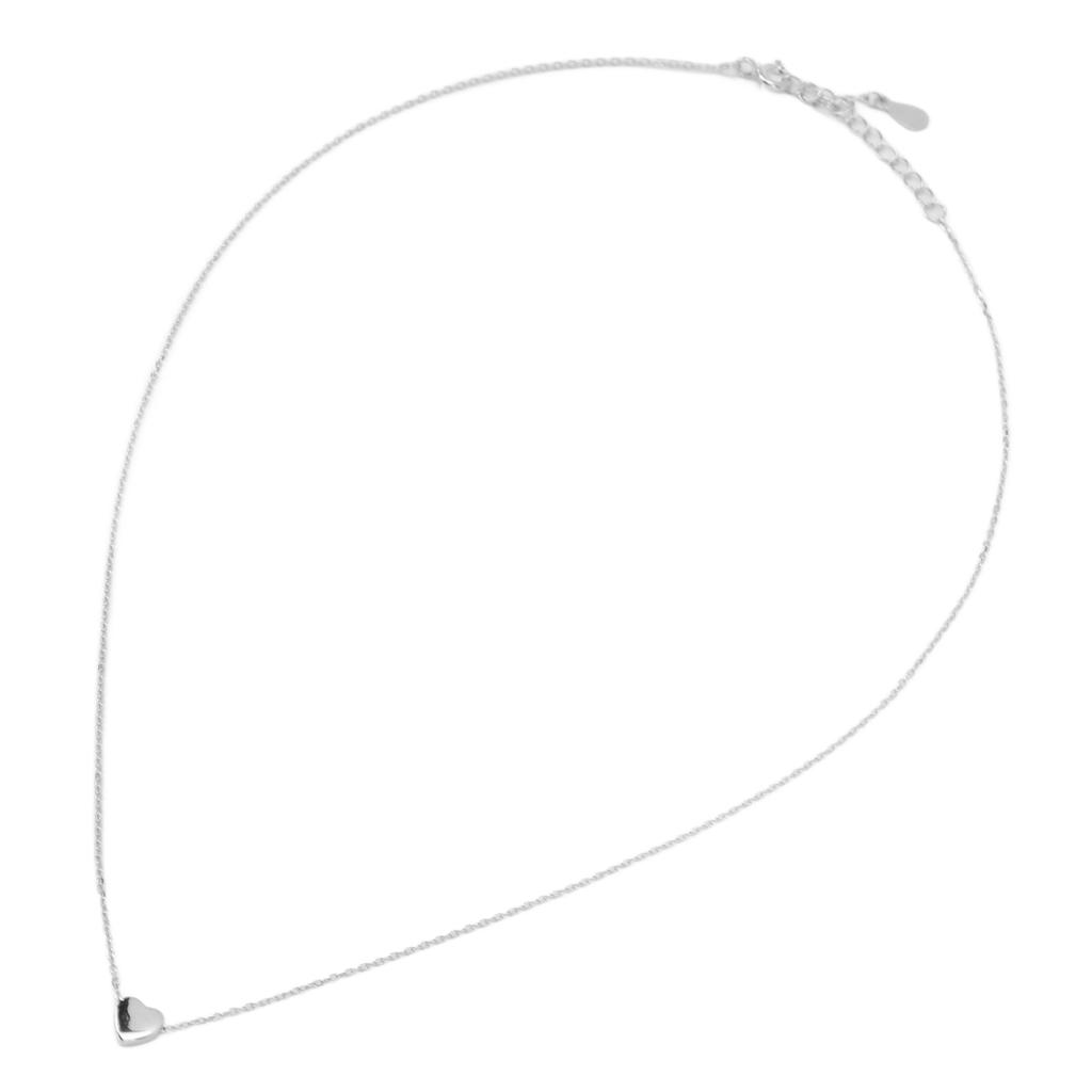 Heart Pendant Necklace 925 Sterling Silver Necklace Stylish Romantic Women Girl Necklace for Daily Party