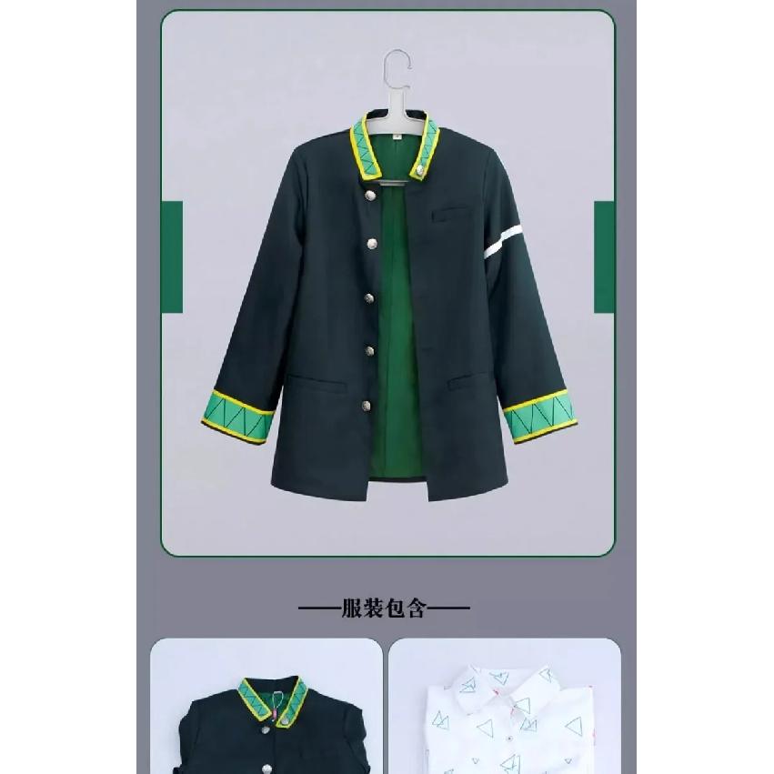 Giacca a vento Anime Cosplay Mitsuki Kiryu Set Uniforme Cappotto Camicia Pantaloni Cintura Uomo Donna Completo Costume di Carnevale