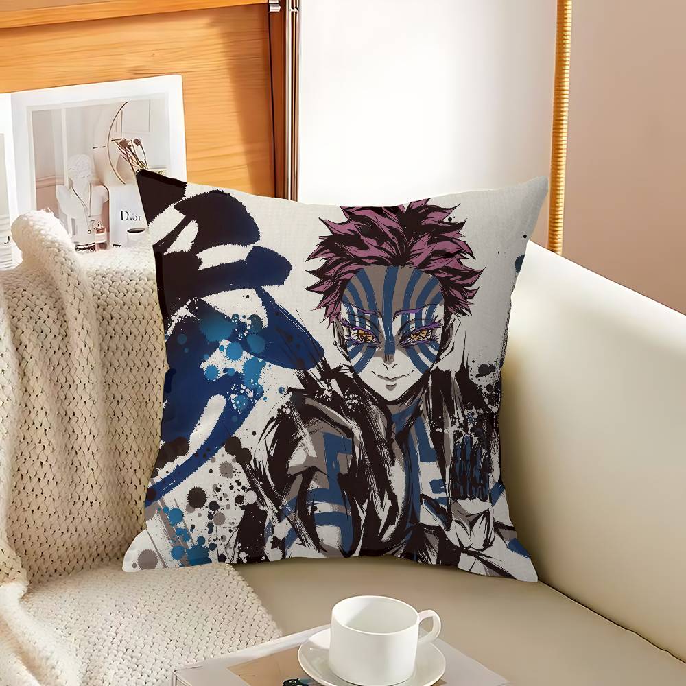 Anime Demon Slayer Kochou Shinobu Stitch Lucky Dragon Pillow Cover Sofa Cushion Cover Home Room Decoration Children Gift