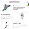 BAMOER Authentic 925 Sterling Silver Kingfisher Pendant Fit Women Original Bracelet or Bangle Fine Jewelry Gift