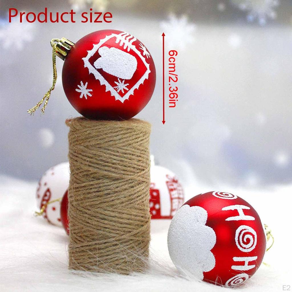 16 Stück Weihnachtskugeln Ornamente Anhänger Tragbare Weihnachtsbaumkugeln Baumdeko für Zuhause