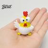 Office Desk Accessory 3D Printed Cartoon Rooster Figurine Mini Desktop Big-Eyed Ornament Ornament Funny Cute Emoticon Animal Sculpture Creative