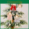 Christmas Tree Angel Hanging Decoration Silver Wing Fabric Christmas Ornament