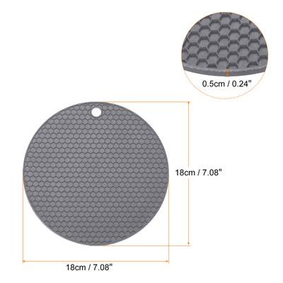 Juego de 2 alfombrillas secaplatos Uxcell Redondas de Silicona Reutilizables Base Drenante Resistente al Calor Adecuado para Encimera de Cocina Cajón de Nevera