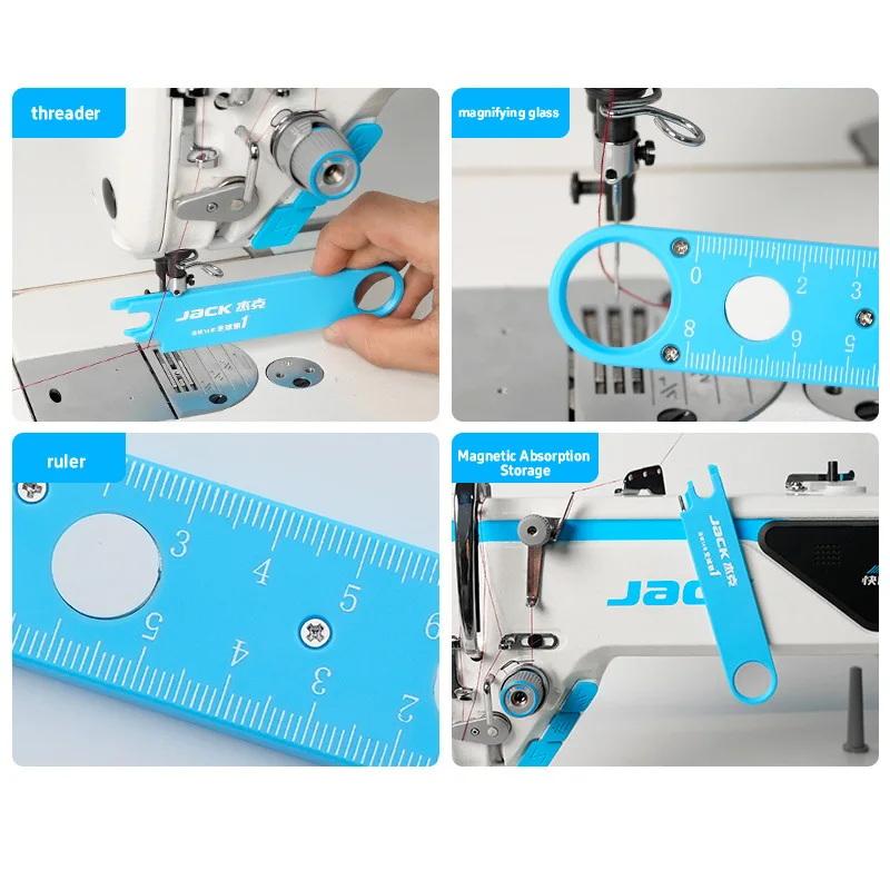 Magnetic Needle Threader AntiPrick Sewing Tool Kit with Magnifying Glass Ruler for Elderly Embroidery Home Craft Use