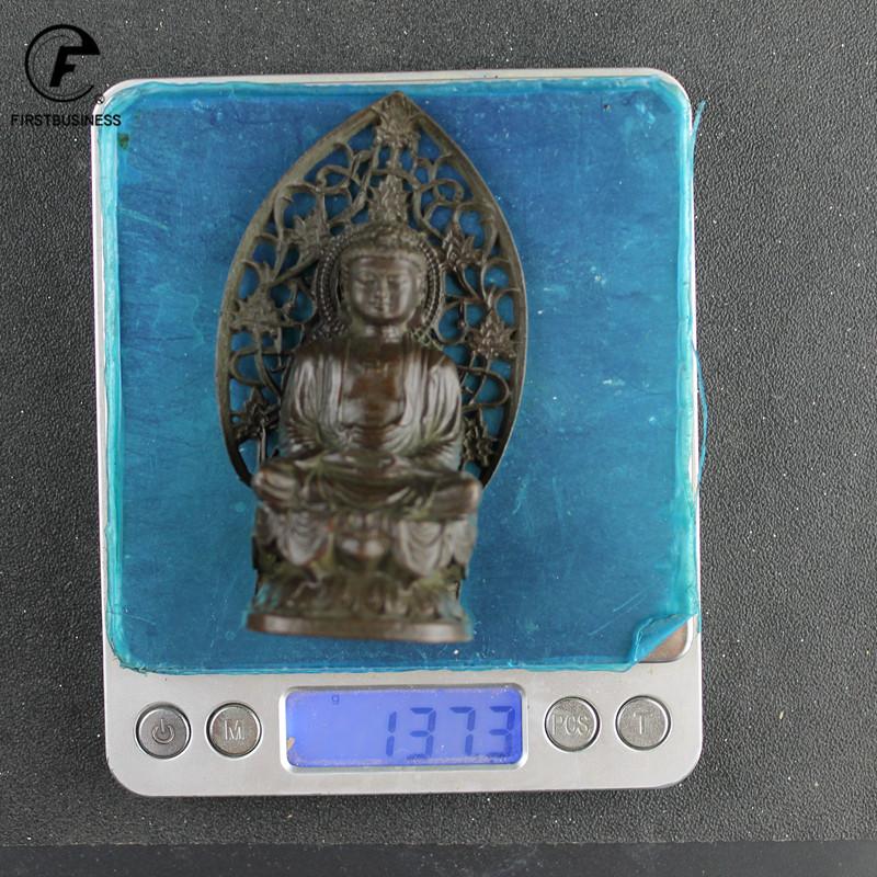 Antique Copper Buddha Statue Home Decor Accessories for Living Room Small Ornaments Retro Brass Office Desk Miniature Figurines