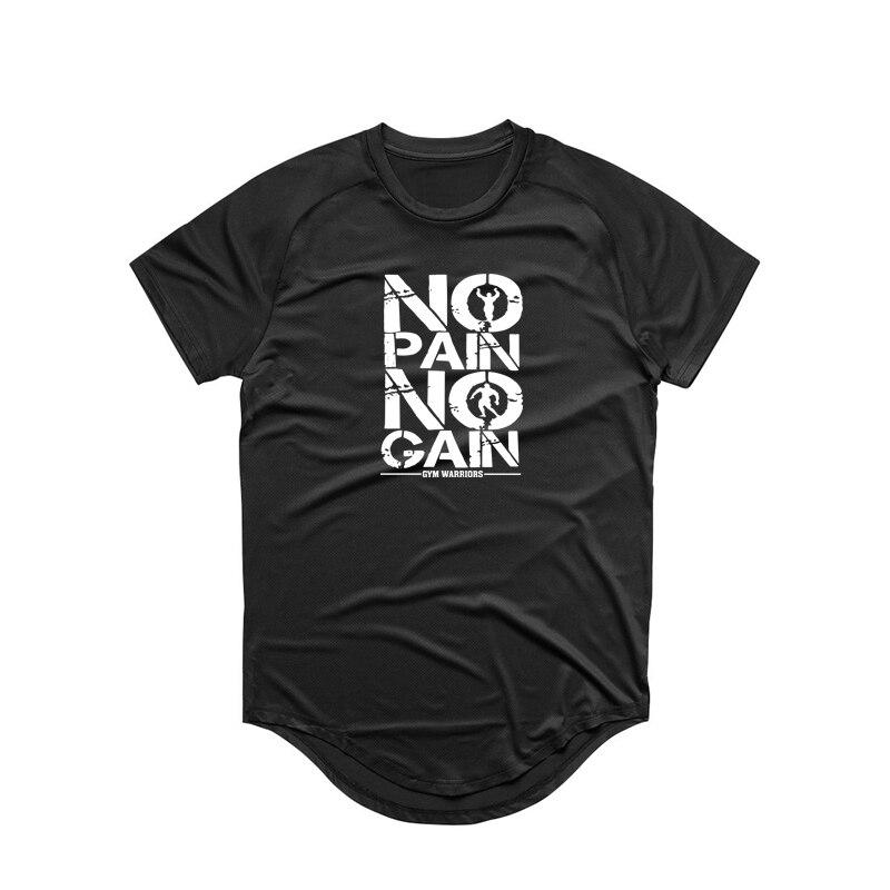 Muscleguys Îmbrăcăminte de gimnastică de vară Îmbrăcăminte fitness pentru bărbați Culturism cu uscare rapidă Tricouri cu mânecă scurtă imprimate fără durere și fără câștig