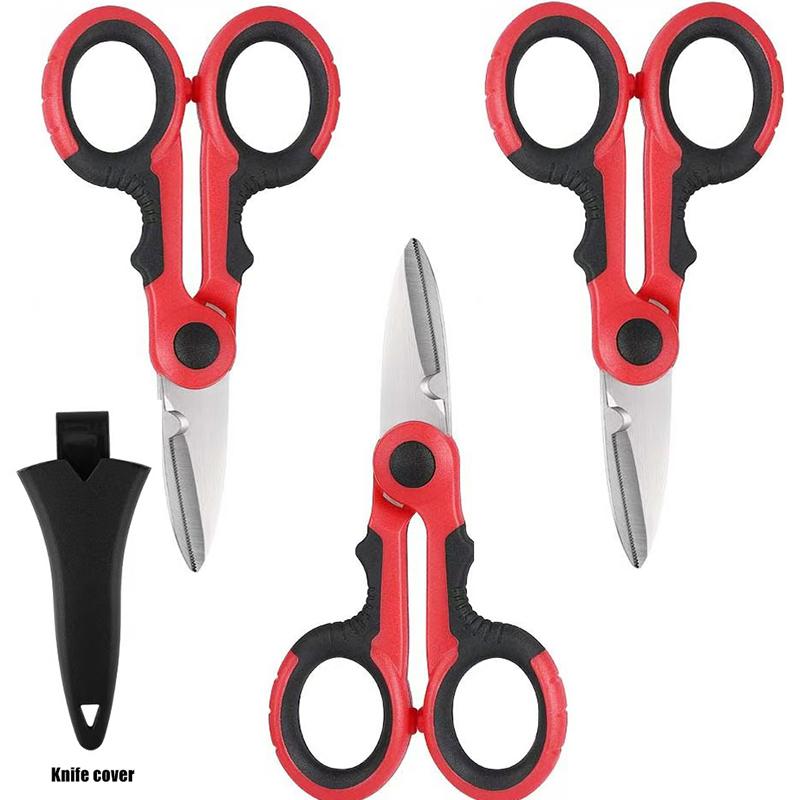 Nerezové rybářské nůžky Příslušenství Kleště nůžky PE pletený drát elektrikář přenosné nůžky rybářské nářadí nůžky