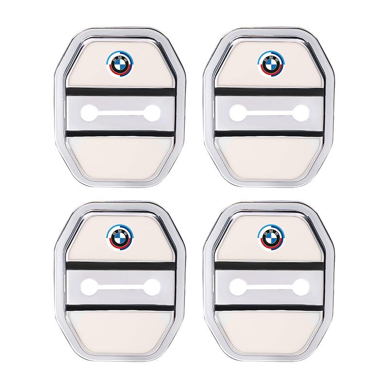 4PCS Silicone Car Interior Door Lock Cover Auto Door Latch Protective Sticker Accessories For BMW G80 G06 G07 G42 G14 G15 G16 F8