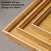 Retro Style Food Storage Trays Natural Bamboo Dessert Pallet Decorate Tray Wooden Tray  Bathroom