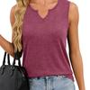 Women's V-neck Solid Color Sleeveless Top