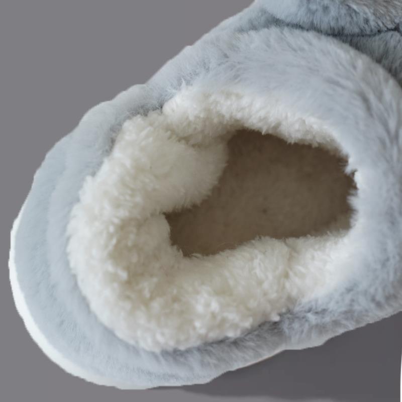 Fashion Men Indoor Cotton Slippers Cute Cartoon Dog Winter Warm Shoes Couples Home Floor Slides Anti-slip  Female Male House Footwear