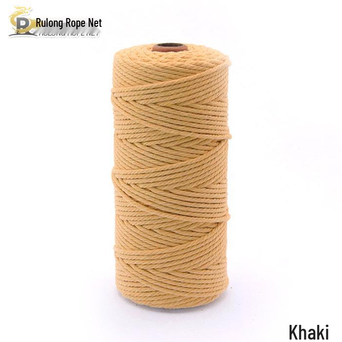 3mm Color Cotton Rope for DIY Handmade Tapestry, Weaving, and Drawstring Projects