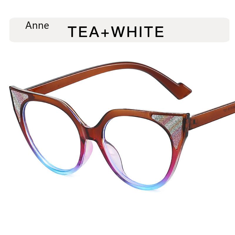 Cat Eye Sunglasses Women  Retro Design Elegant Ladies Half Frame Fashion Italy Sunglasses Female Vintage Eyewear Big