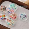 BEPAN 1 Stück Sommer Farbverlauf Blumiges Nageldesign Getrocknete Blumen Gemischte Farben Natürliche Gepresste Blumen Handgemacht DIY Boxed Tragbares Nagelmaterial