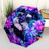 1pc Dogs Flowers Umbrella Portable Folding Umbrella Durable Iron Frame, Suitable for All Seasons Home Travel Outdoor Yy260319022