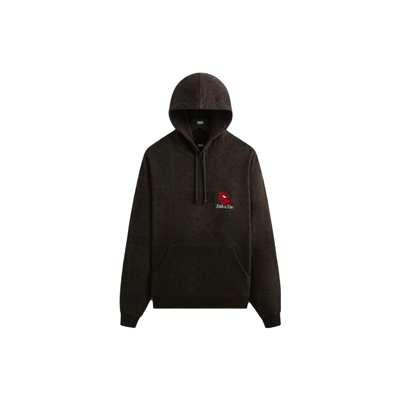 Kith Men s Kindling Brown Paisley Nelson Hoodie KHM031466-211 XS