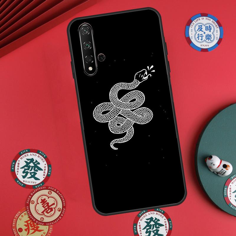 Snake Illustration Art For Huawei Nova Y60 Y70 Y90 Y72 Y73 Y61 Y91 7i 8i 11i 12i 12s 9 10 SE P20 P30 P40 Lite Case