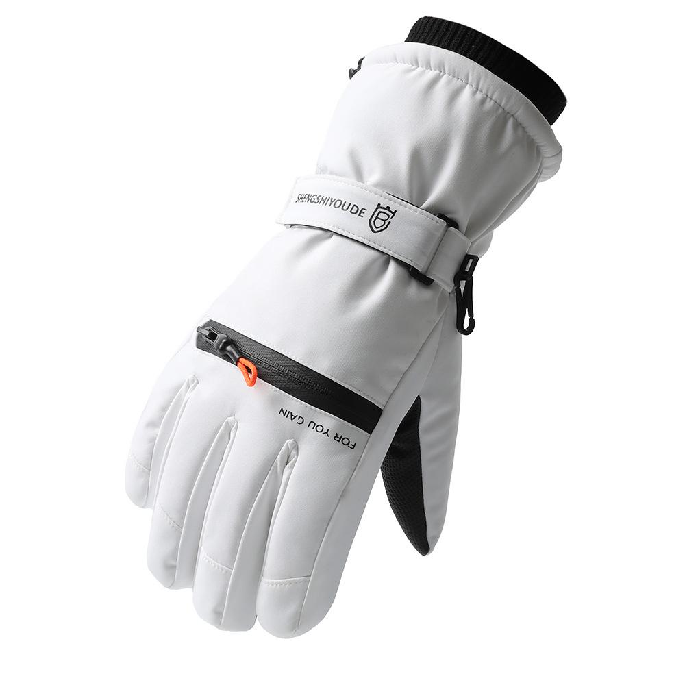 Ski Gloves: Unisex Winter Fleece-Lined, Windproof, Touchscreen, Water-Repellent, Thickened Cycling Cold-Proof