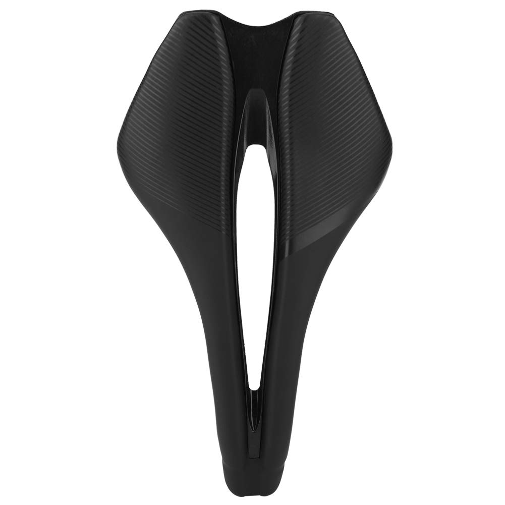 EC90 Black Line Bicycle Soft and Comfortable Seat Cushion for Mountain and Road Ergonomic Hollow Design for Stress Suitable for Men and Synthetic