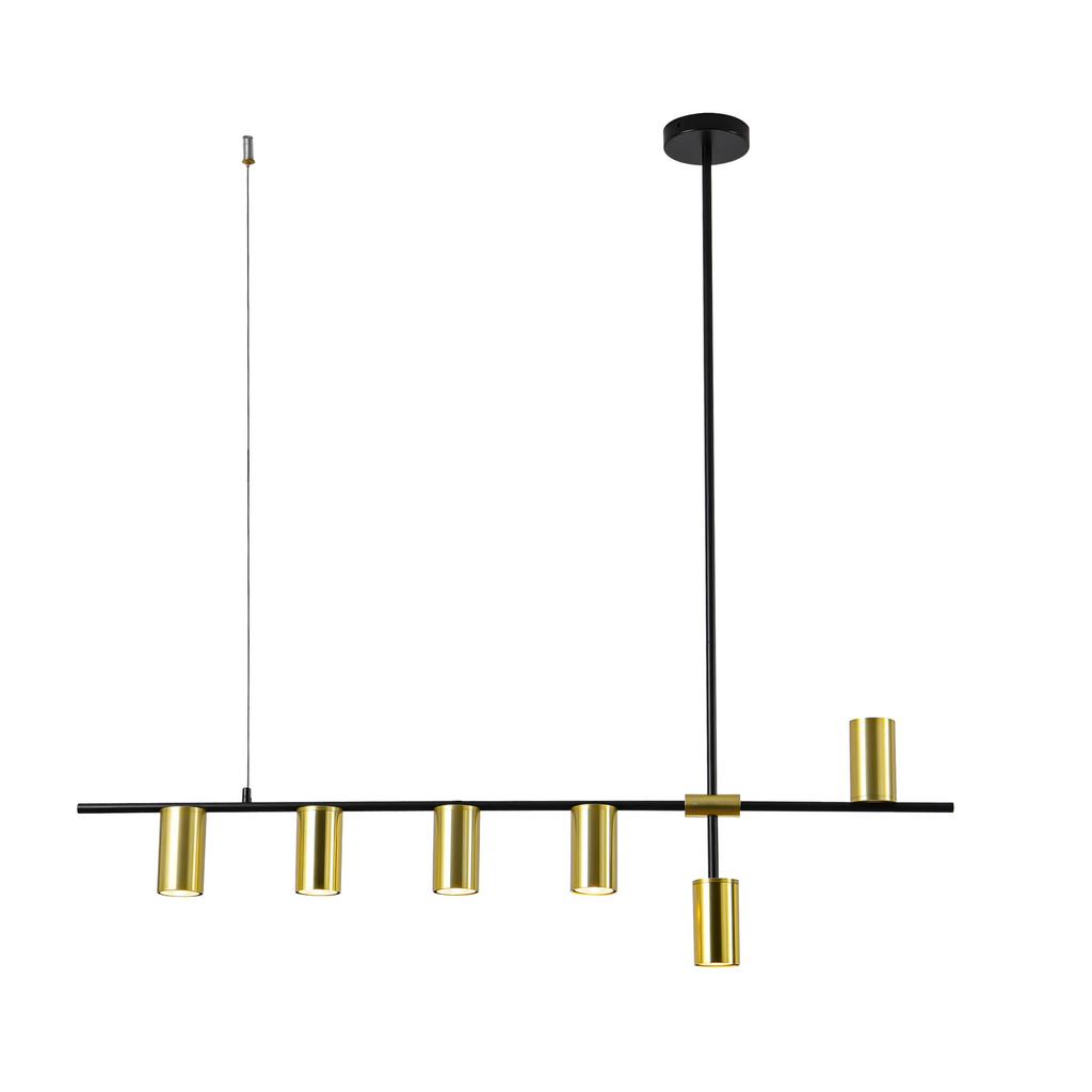 Lampa Wisząca Arizona 6 Gu10 Czarny Light Prestige Lp-074/6Pl Bk/Gd