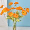 4 Heads Artificial Bouquet Simulation Poppies Fake Silk Flower For Home Wedding Party Decoration