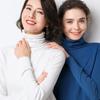 2024 Autumn/Winter Women's Korean Style Slim Fit Knitted Sweater with Pile Collar