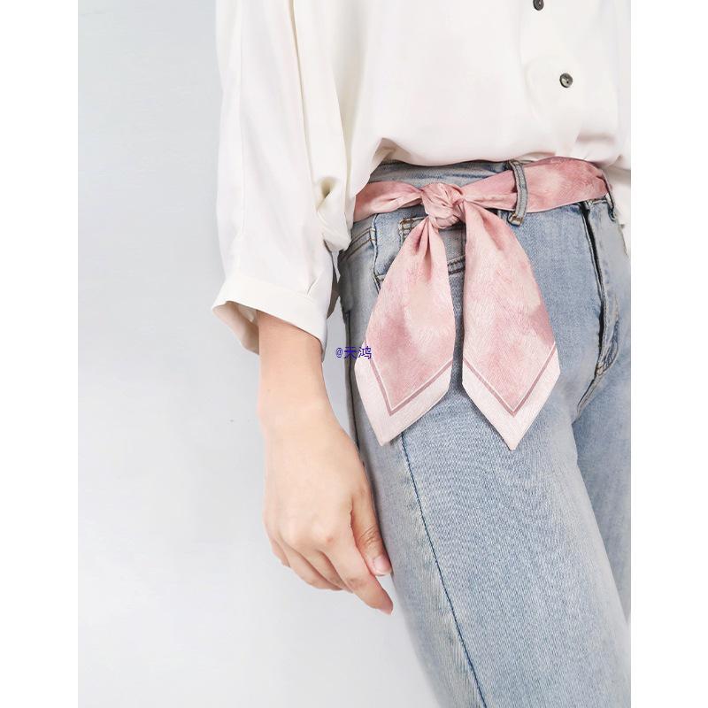 Silk Scarf: Pink Hair Band, Bag Tie, Waist Belt by Beauty Invasion Project