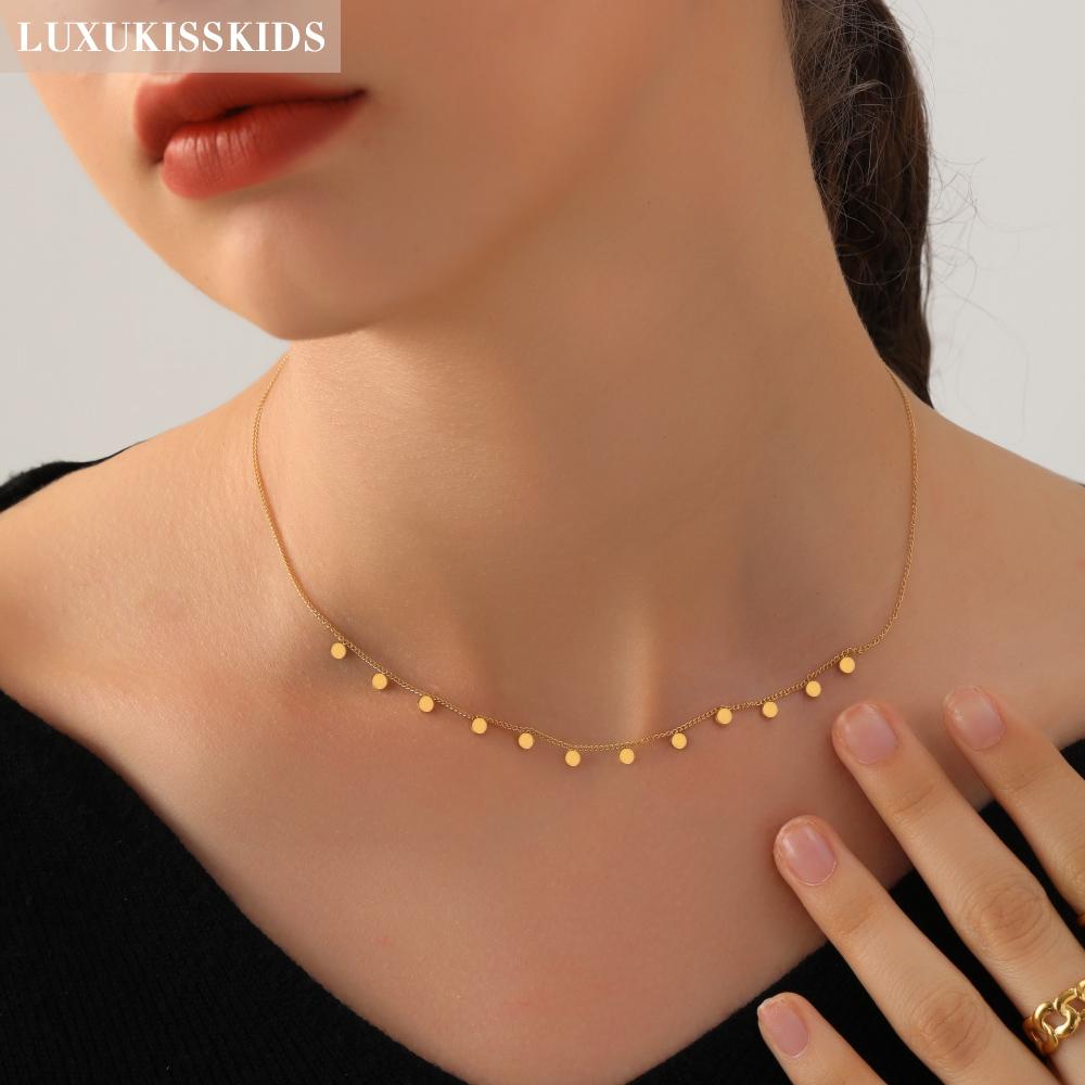 Woman Collier Golden Chains Necklaces Bohemia Star Heart Elegant Stainless Steel Jewelry Trendy