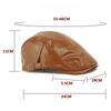 HT4864 Berets Autumn Winter Hat Men Women PU Leather Cap Artist Painter Beret Hat Male Female Ivy Flat Cap Adjsutable Beret Caps