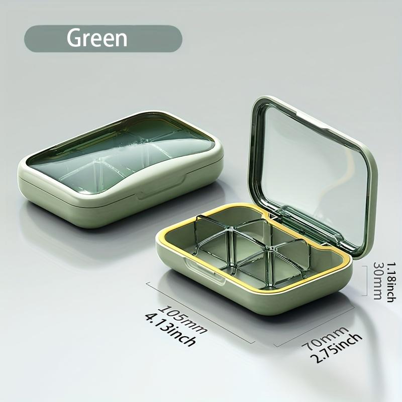 Durable 7-Day PP Plastic Pill Organizer Weekly Medicine Case with 6 Compartments Portable & Easy to Use Food Contact Material
