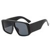  New Fashion Square Sunglasses Women Clear Gradient Shades UV400 Retro Men Wide Legs Trending Punk Sun Glasses