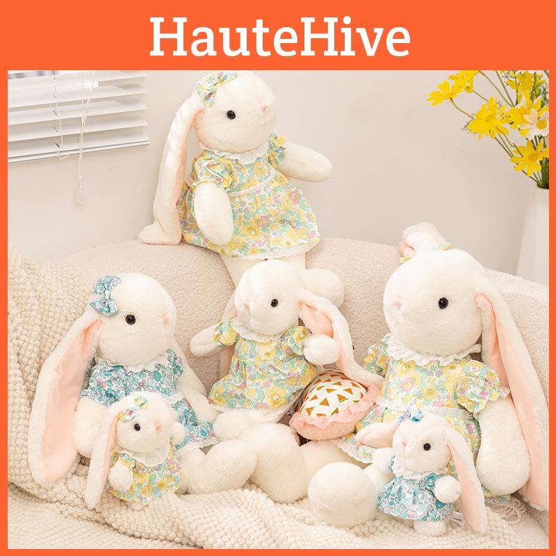 Dress Rabbit Wear Plush Toy Animal Stuffed Doll Bedroom Decoration Kids Gift