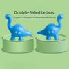 Zweiseitige Buchstaben Buchstaben zuordnen Hand-Auge-Koordination Farbsortierung Montessori Digitale Formensortierung Sensorisch Dinosaurier