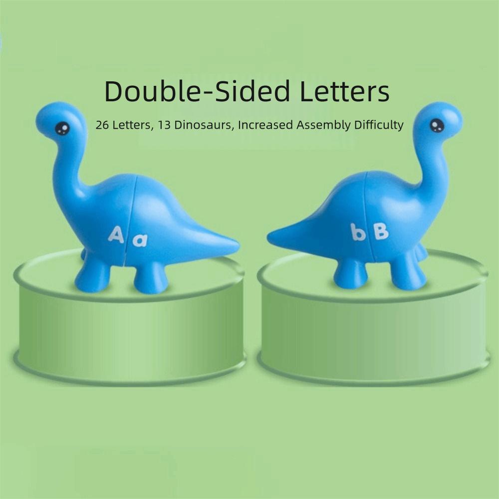 Zweiseitige Buchstaben Buchstaben zuordnen Hand-Auge-Koordination Farbsortierung Montessori Digitale Formensortierung Sensorisch Dinosaurier