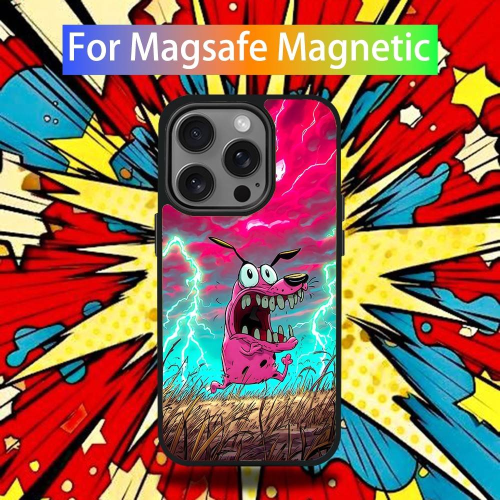 C-Courage C-Cowardly Dog Phone Case For iPhone 17,16,15,14,13,12,11,Pro,Max,Plus,Mini,SE4,E Magnetic Magsafe Wireless Charging