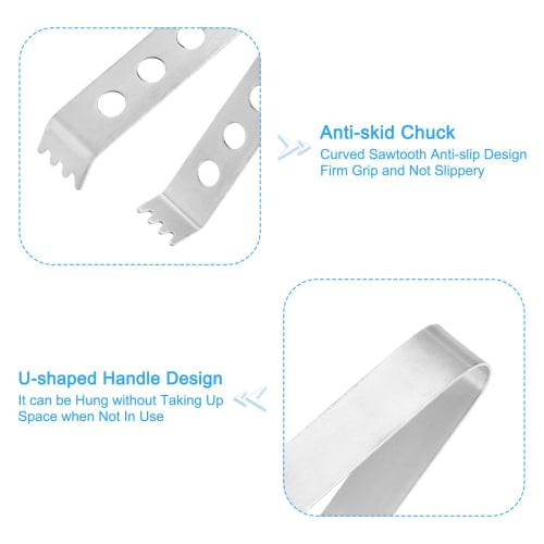 Uxcell Serving Tongs, 130mm X 16mm, Stainless Steel Ice Tongs, Mini Sugar Tongs, for Appetizers, Charcuterie, Desserts, Tea Parties, Bars, and Cafes (