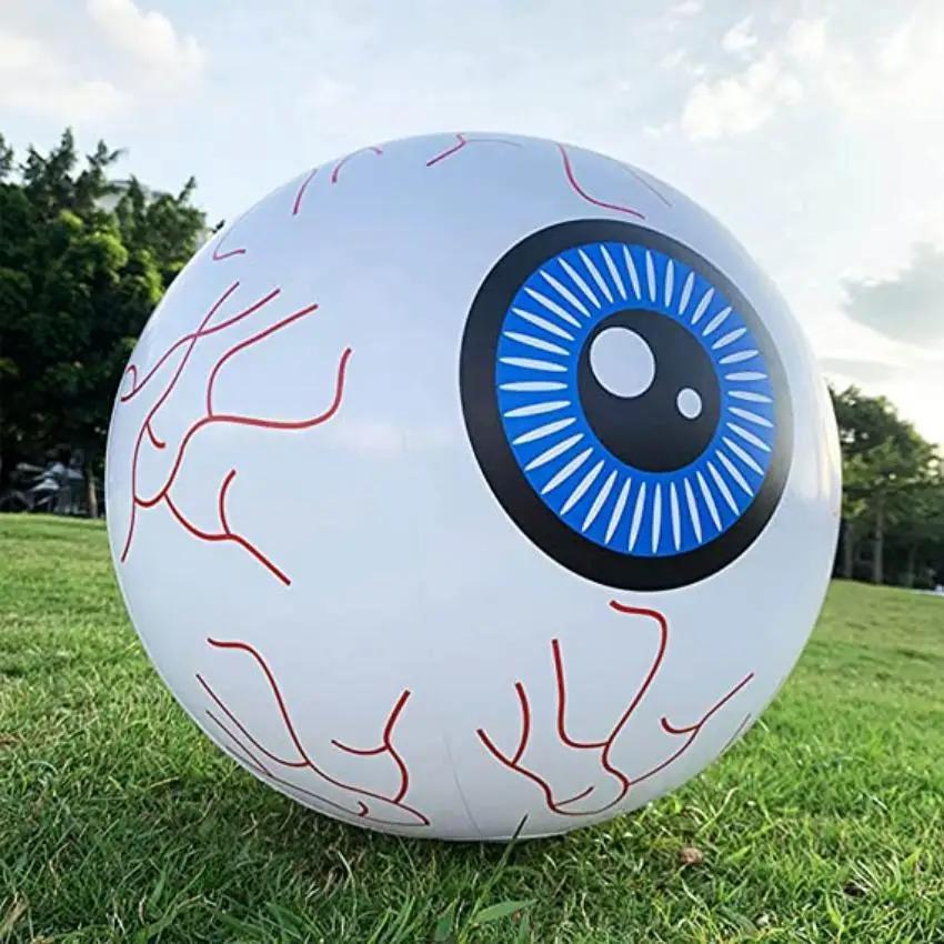 Inflatable Halloween Eyeball Beach Ball PVC Bat Balloon Scary Yard Decor Outdoor Spooky Party Horror Decoration Accessory
