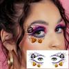 10pcs/set Halloween Eye Tattoo Stickers Colorful Pumpkin Ghost Spider  Pattern Fake Tattoo for Halloween Party Face Makeup
