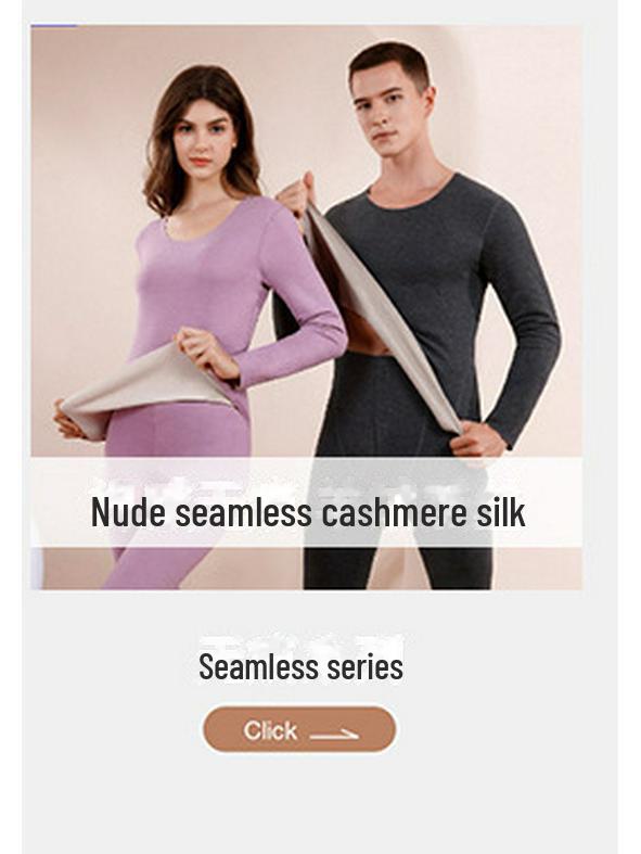 Damski i Męski Zestaw Bielizny Termicznej z Niemieckiego Aksamitu - Bezszwowy, Elastyczny, Okrągły Dekolt, Kolorowy, Dwustronnie Szczotkowany, Odzież Jesienna