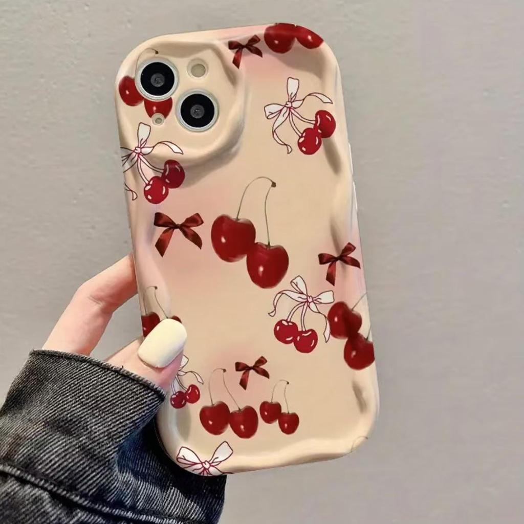 Kirsch-Schleife Handyhülle für iPhone 17 Pro Max/16/15/14/13 Pro