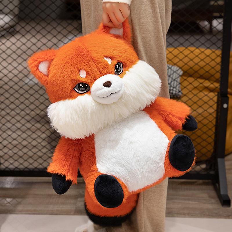 Cute Cartoon Fox Plush Toy Soft Fluffy Stuffed Animal Doll Kawaii Sofa Decor Pillow Ideal Valentine's Gift for Fox Lovers